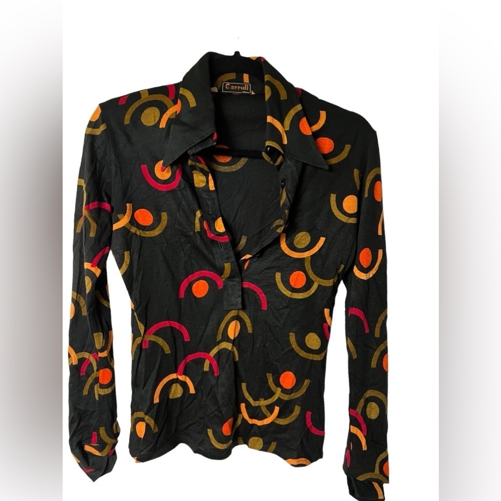 Women’s Carroll geometric print button down blouse Italian size 46